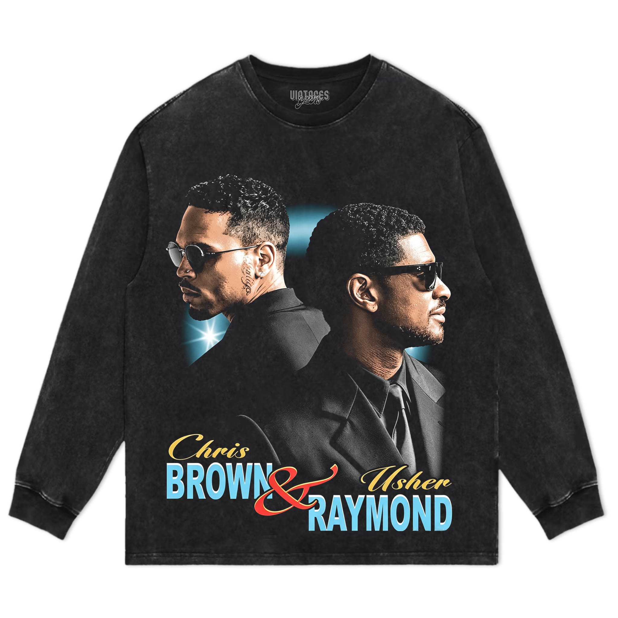 CHRIS BROWN & USHER V5 VITAGE TANK TOP & TEE & LONG SLEEVE & LAYERED LS & HOODIE