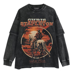 CHRIS STAPLETON WHITE HOUSE LAYERED LONG SLEEVE