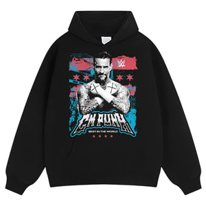 CM PUNK BEST IN THE WORLD RETRO GRUNGE TANK TOP & TEE & LONG SLEEVE & LAYERED LS & HOODIE