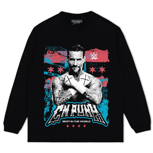 CM PUNK BEST IN THE WORLD RETRO GRUNGE TANK TOP & TEE & LONG SLEEVE & LAYERED LS & HOODIE
