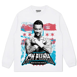 CM PUNK BEST IN THE WORLD RETRO GRUNGE TANK TOP & TEE & LONG SLEEVE & LAYERED LS & HOODIE
