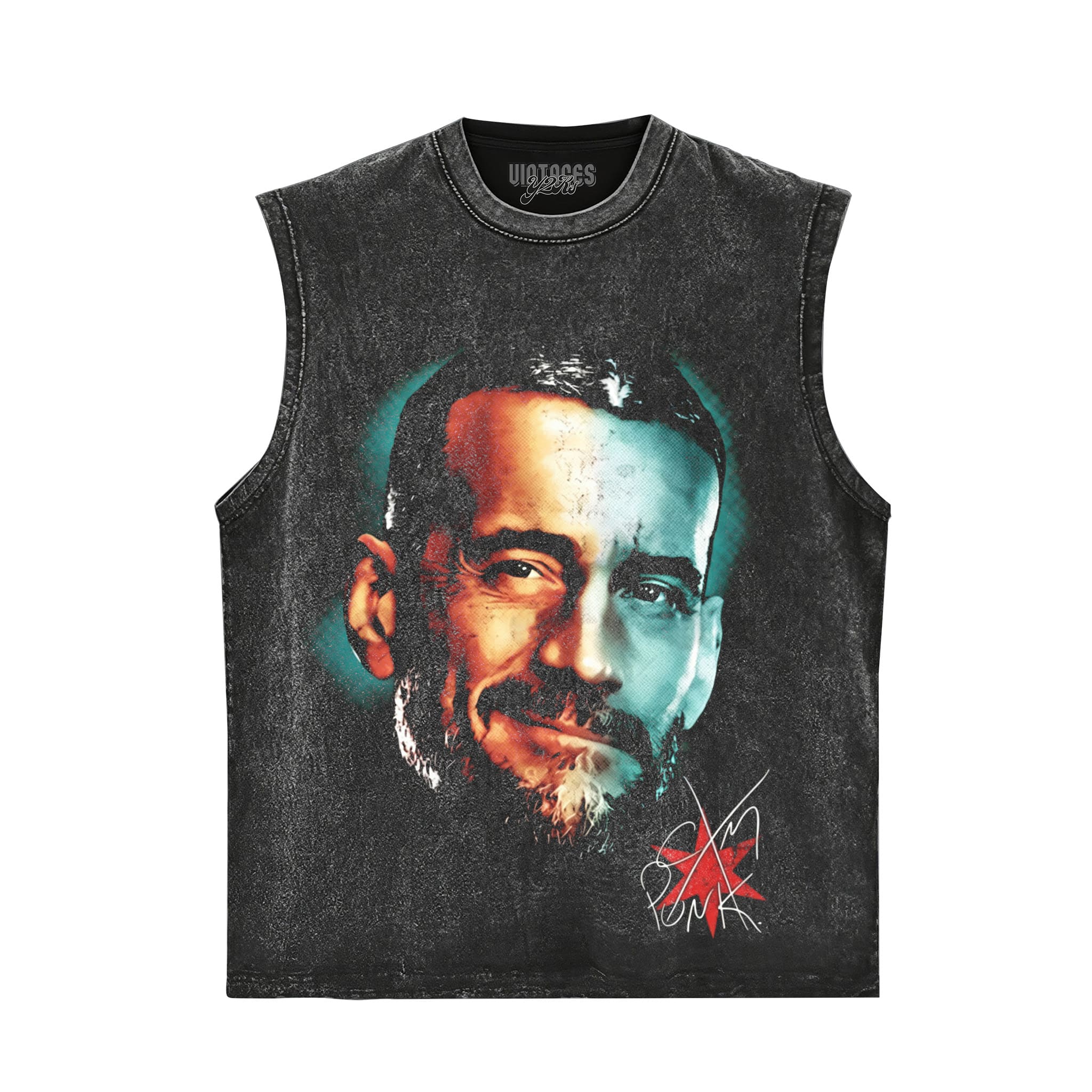 CM PUNK SIGNED WWE PRO WRESTLING TANK TOP & TEE & LONG SLEEVE & LAYERED LS & HOODIE