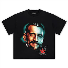 CM PUNK SIGNED WWE PRO WRESTLING TANK TOP & TEE & LONG SLEEVE & LAYERED LS & HOODIE