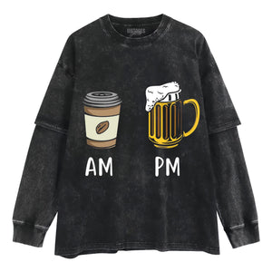 COFFEE IN THE MORNING, BEER IN THE EVENING. TANK TOP & TEE & LONG SLEEVE & LAYERED LS & HOODIE