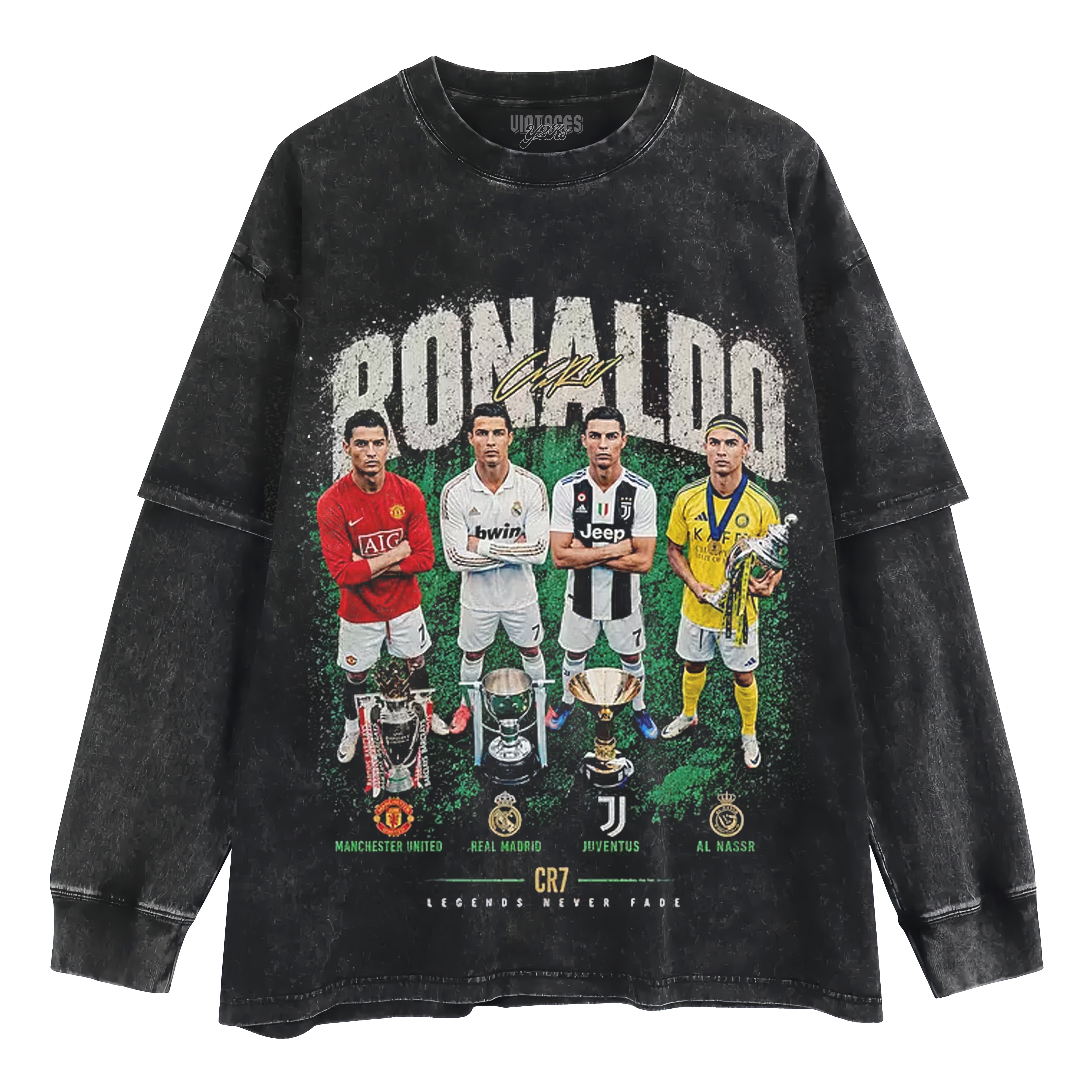 CR7 LEGENDS NEVER FADE TANK TOP & TEE & LONG SLEEVE & LAYERED LS & HOODIE