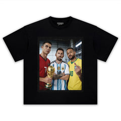 CRISTIANO RONALDO & LIONEL MESSI & NEYMAR JR. TANK TOP & TEE & LONG SLEEVE & LAYERED LS & HOODIE