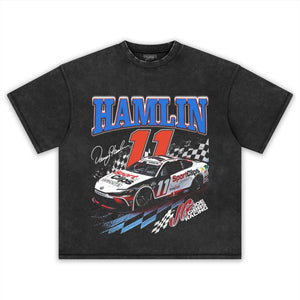 DENNY HAMLIN NASCAR VINTAGE TANK TOP & TEE & LONG SLEEVE & LAYERED LS & HOODIE