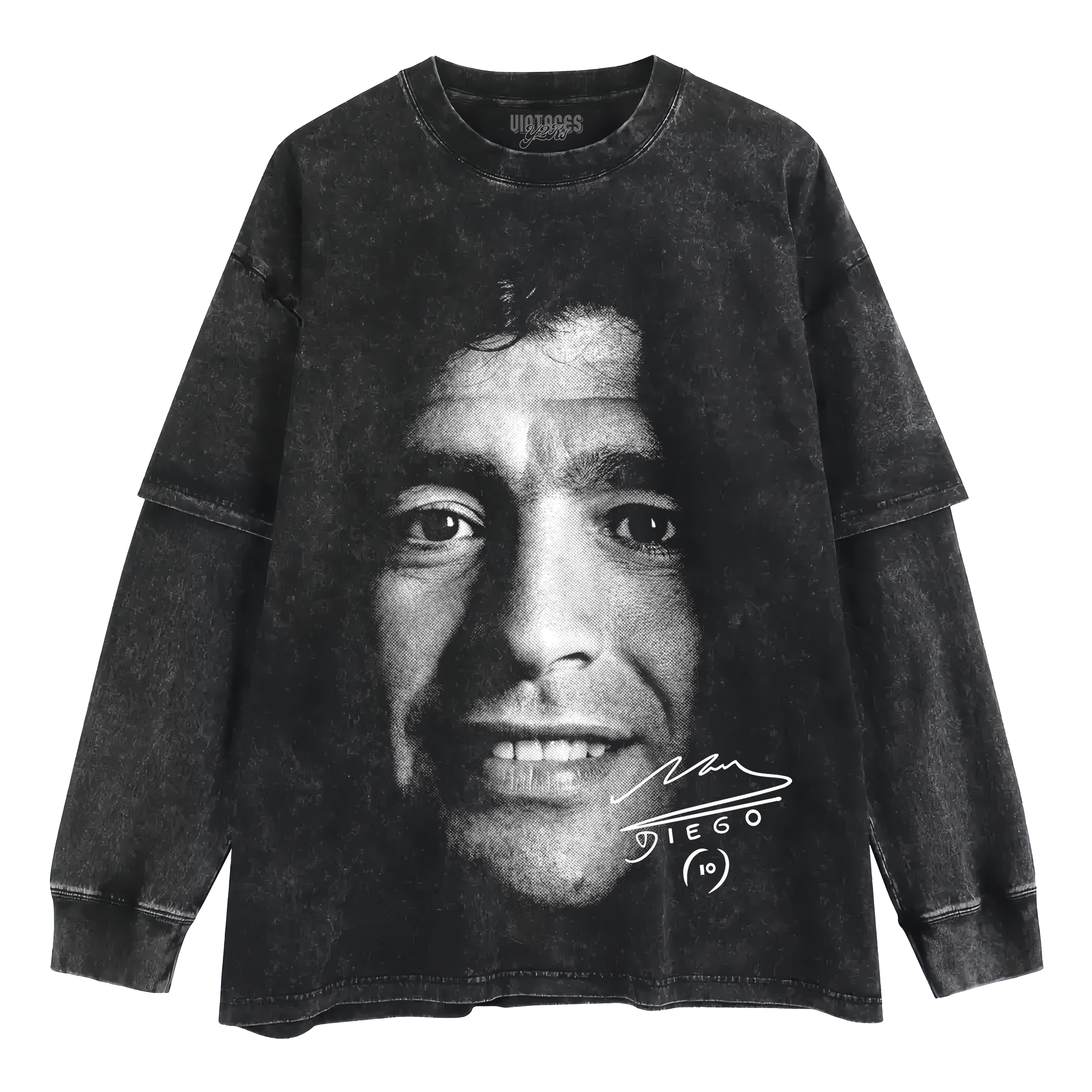 DIEGO MARADONA BIG FACE TANK TOP & TEE & LONG SLEEVE & LAYERED LS & HOODIE