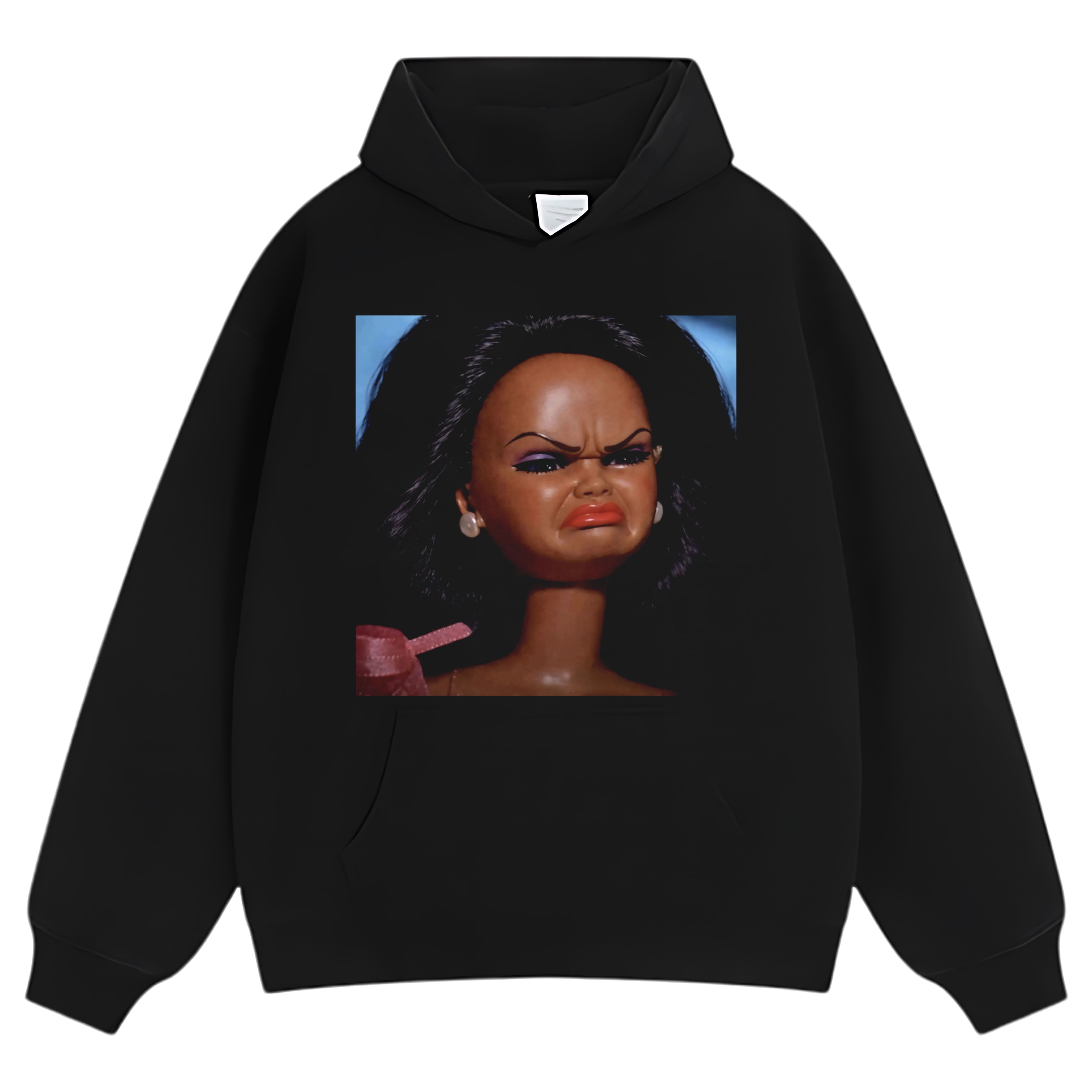 DISGUSTED BLACK BARBIE FACE MEME TANK TOP & TEE & LONG SLEEVE & LAYERED LS & HOODIE
