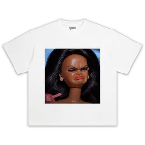 DISGUSTED BLACK BARBIE FACE MEME TANK TOP & TEE & LONG SLEEVE & LAYERED LS & HOODIE