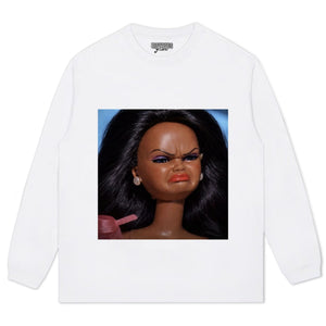 DISGUSTED BLACK BARBIE FACE MEME TANK TOP & TEE & LONG SLEEVE & LAYERED LS & HOODIE