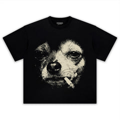 DOG - SMOKING - CIGARETTE TANK TOP & TEE & LONG SLEEVE & LAYERED LS & HOODIE