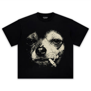 DOG - SMOKING - CIGARETTE TANK TOP & TEE & LONG SLEEVE & LAYERED LS & HOODIE