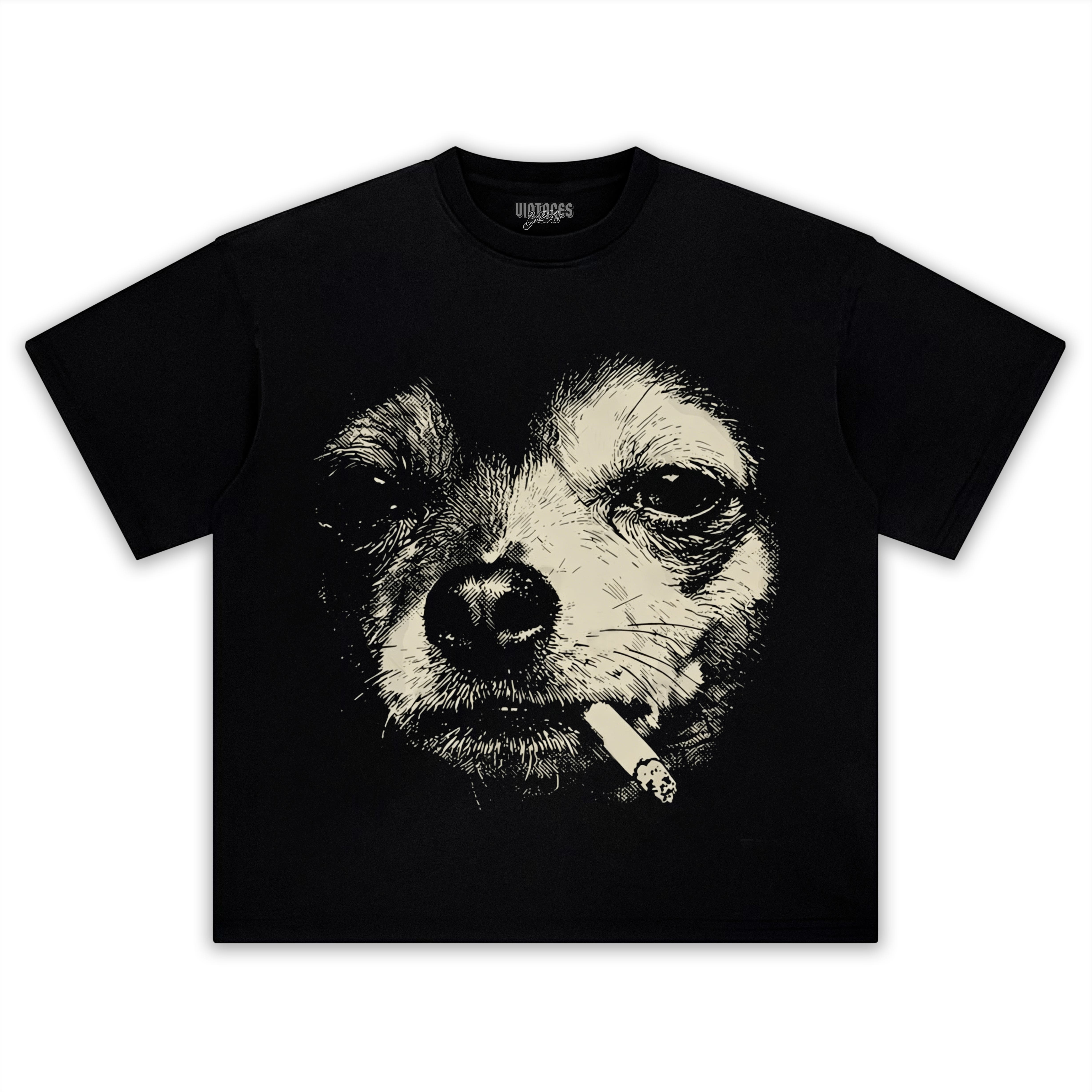 DOG - SMOKING - CIGARETTE TANK TOP & TEE & LONG SLEEVE & LAYERED LS & HOODIE