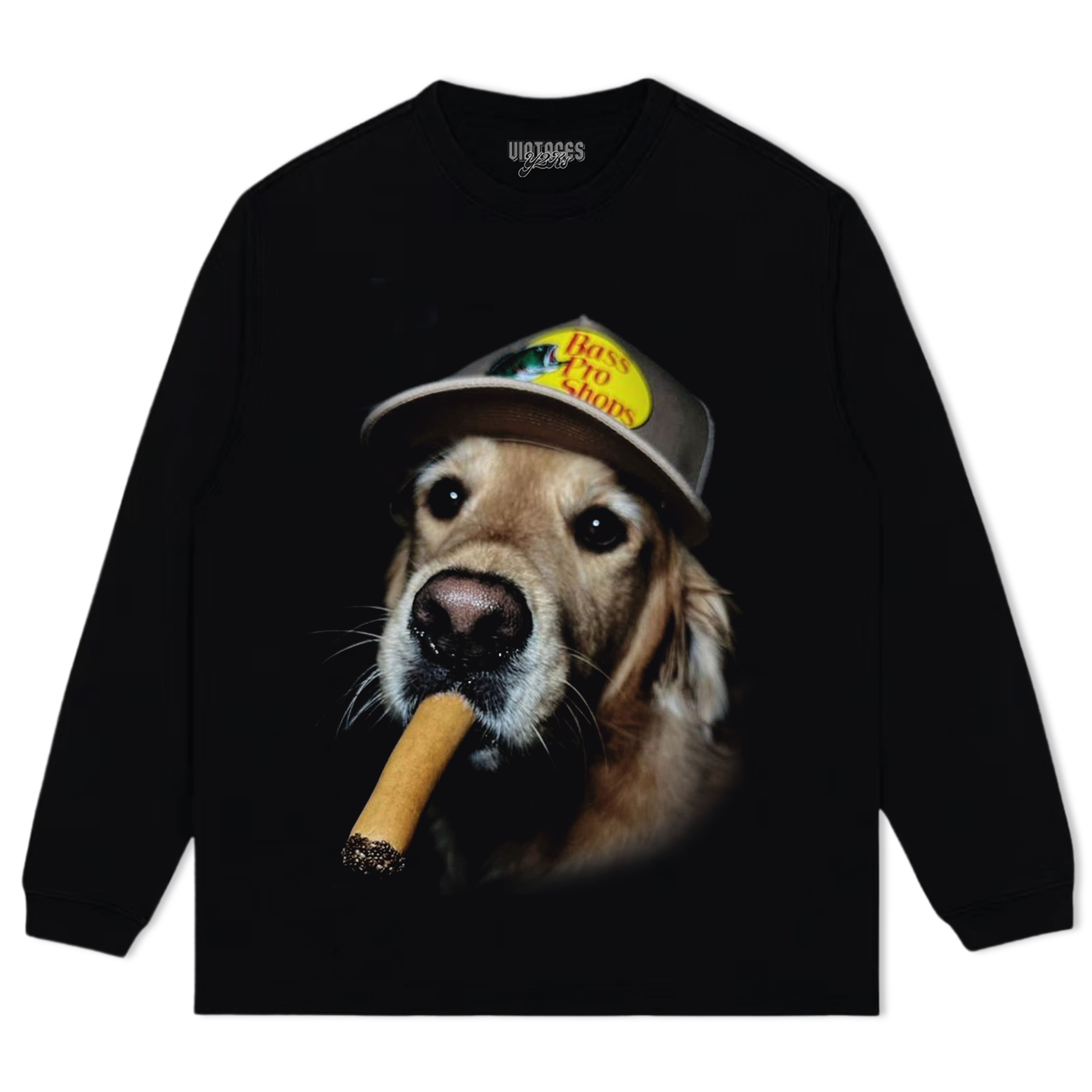 DOG SMOKING TANK TOP & TEE & LONG SLEEVE & LAYERED LS & HOODIE