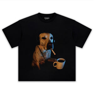 DOG SMOKING V2 TANK TOP & TEE & LONG SLEEVE & LAYERED LS & HOODIE