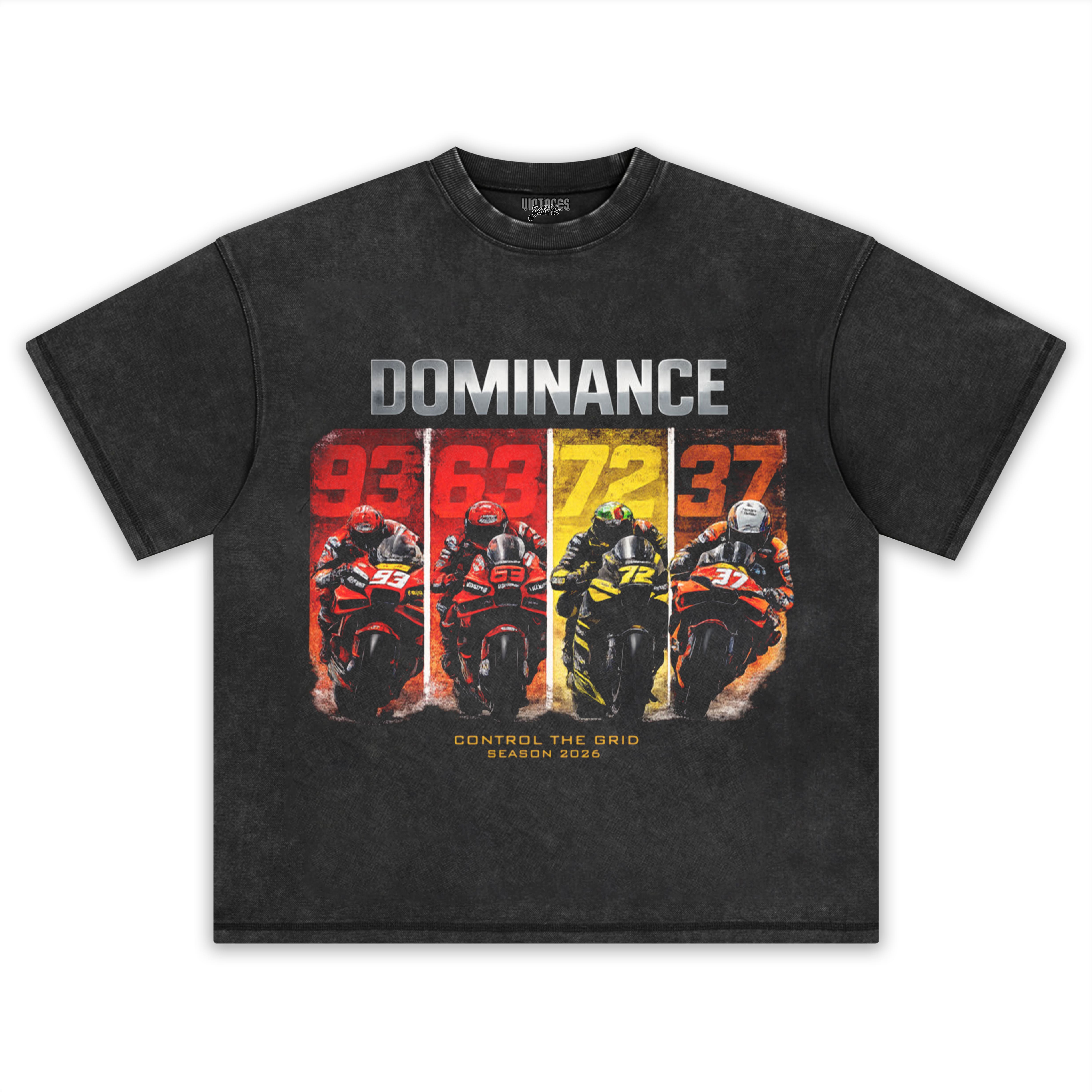 DOMINANCE 2026 – CONTROL THE GRID MOTOGP RIDERS EDITION TANK TOP & TEE & LONG SLEEVE & LAYERED LS & HOODIE