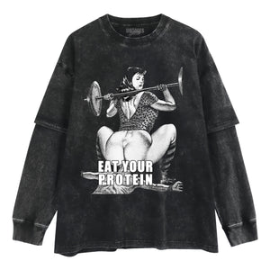 EAT YOUR PROTEIN TANK TOP & TEE & LONG SLEEVE & LAYERED LS & HOODIE