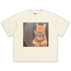 EMBRACING CAT TEE