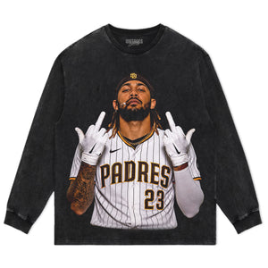 FERNANDO TATIS JR. MIDDLE FINGER V2 TANK TOP & TEE & LONG SLEEVE & LAYERED LS & HOODIE