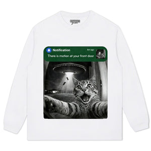 FRONT DOOR RACCOON CAT SURPRISE VISITOR TEE & LS & HOODIE