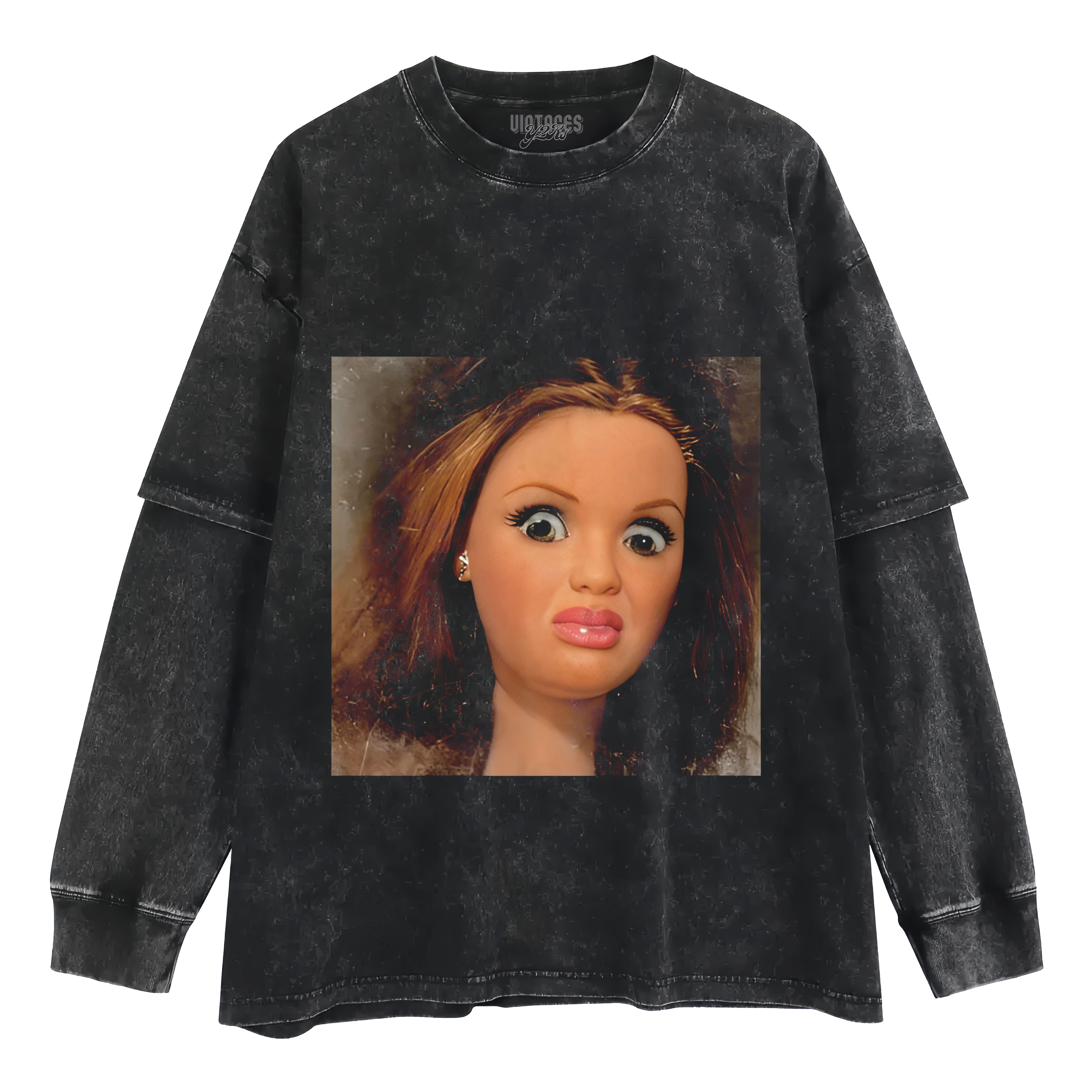 FUNNY DOLL FACE MEME TANK TOP & TEE & LONG SLEEVE & LAYERED LS & HOODIE