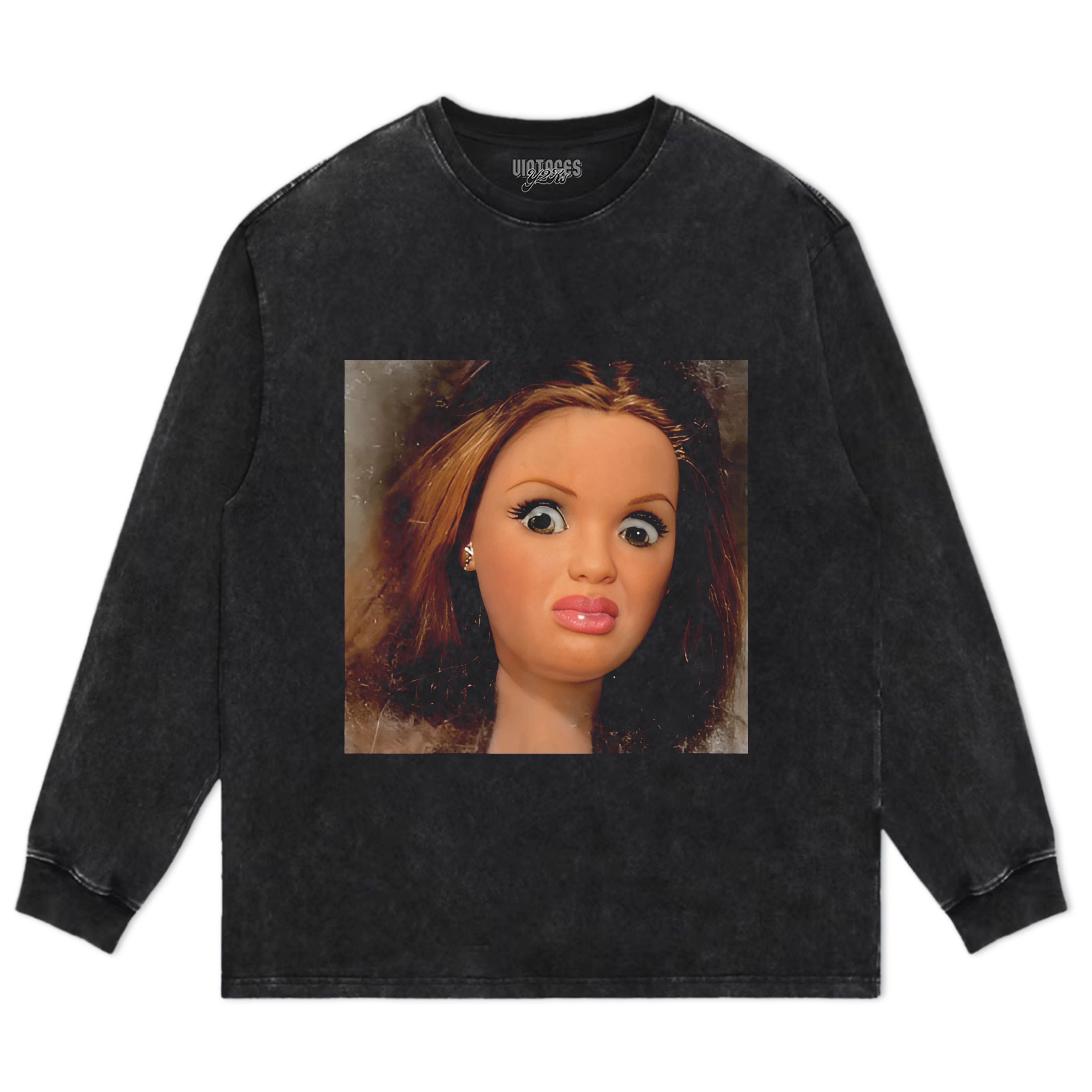FUNNY DOLL FACE MEME TANK TOP & TEE & LONG SLEEVE & LAYERED LS & HOODIE
