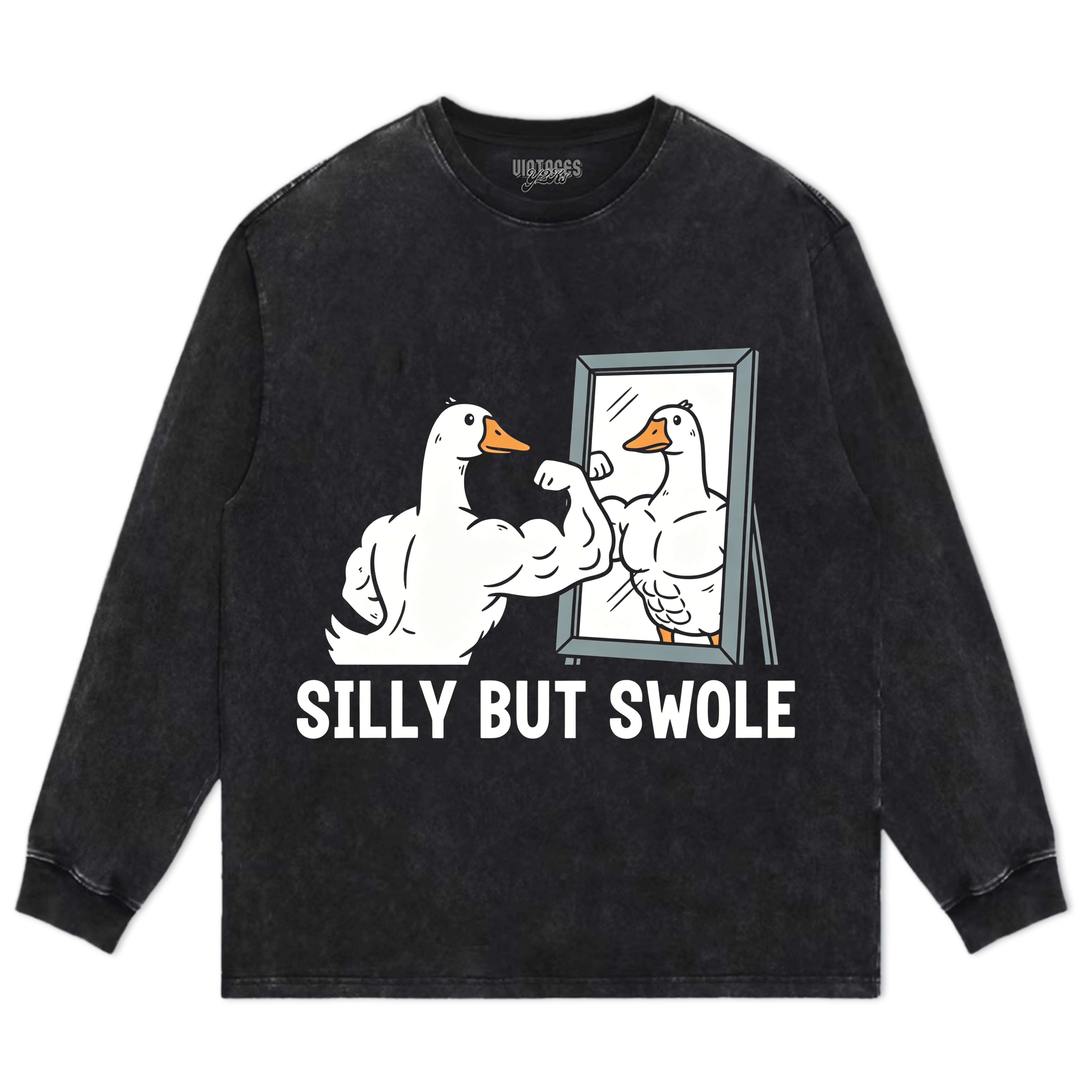 FUNNY SILLY BUT SWOLE GYM GOOSE TANK TOP & TEE & LONG SLEEVE & LAYERED LS & HOODIE