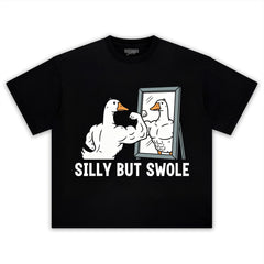FUNNY SILLY BUT SWOLE GYM GOOSE TANK TOP & TEE & LONG SLEEVE & LAYERED LS & HOODIE