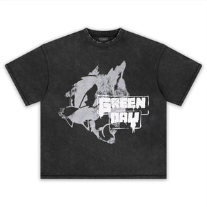 GREEN DAY HISSING CAT GRAFFITI TEE