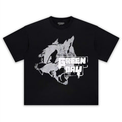 GREEN DAY HISSING CAT GRAFFITI TEE