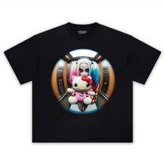 HARLEY QUINN & HELLO KITTY TEE