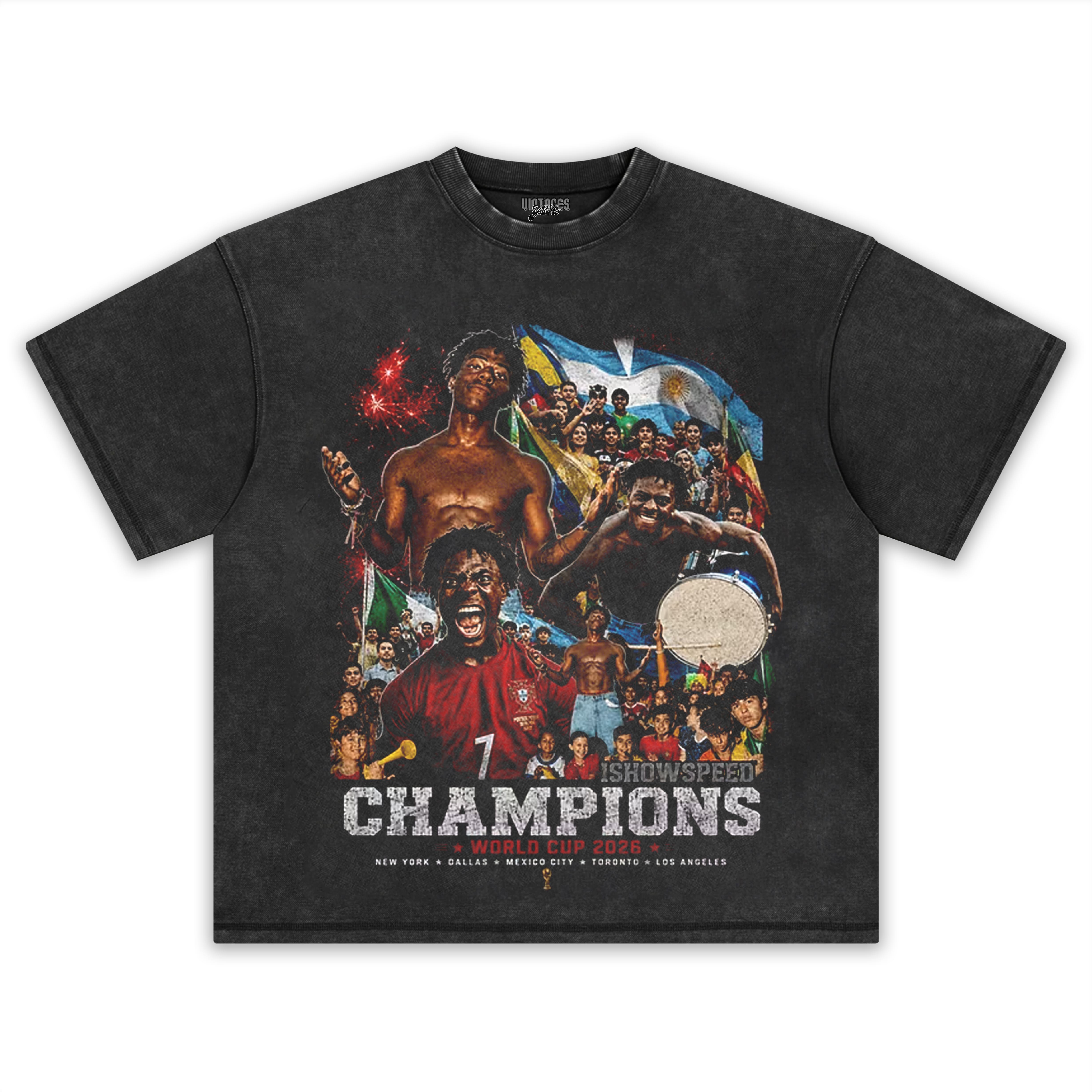 ISHOWSPEED WORLD CUP 2026 CHAMPIONS TANK TOP & TEE & LONG SLEEVE & LAYERED LS & HOODIE