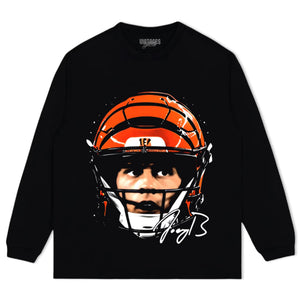 JOE BURROW CINCINNATI HELMET TANK TOP & TEE & LONG SLEEVE & LAYERED LS & HOODIE