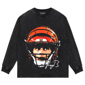 JOE BURROW CINCINNATI HELMET TANK TOP & TEE & LONG SLEEVE & LAYERED LS & HOODIE