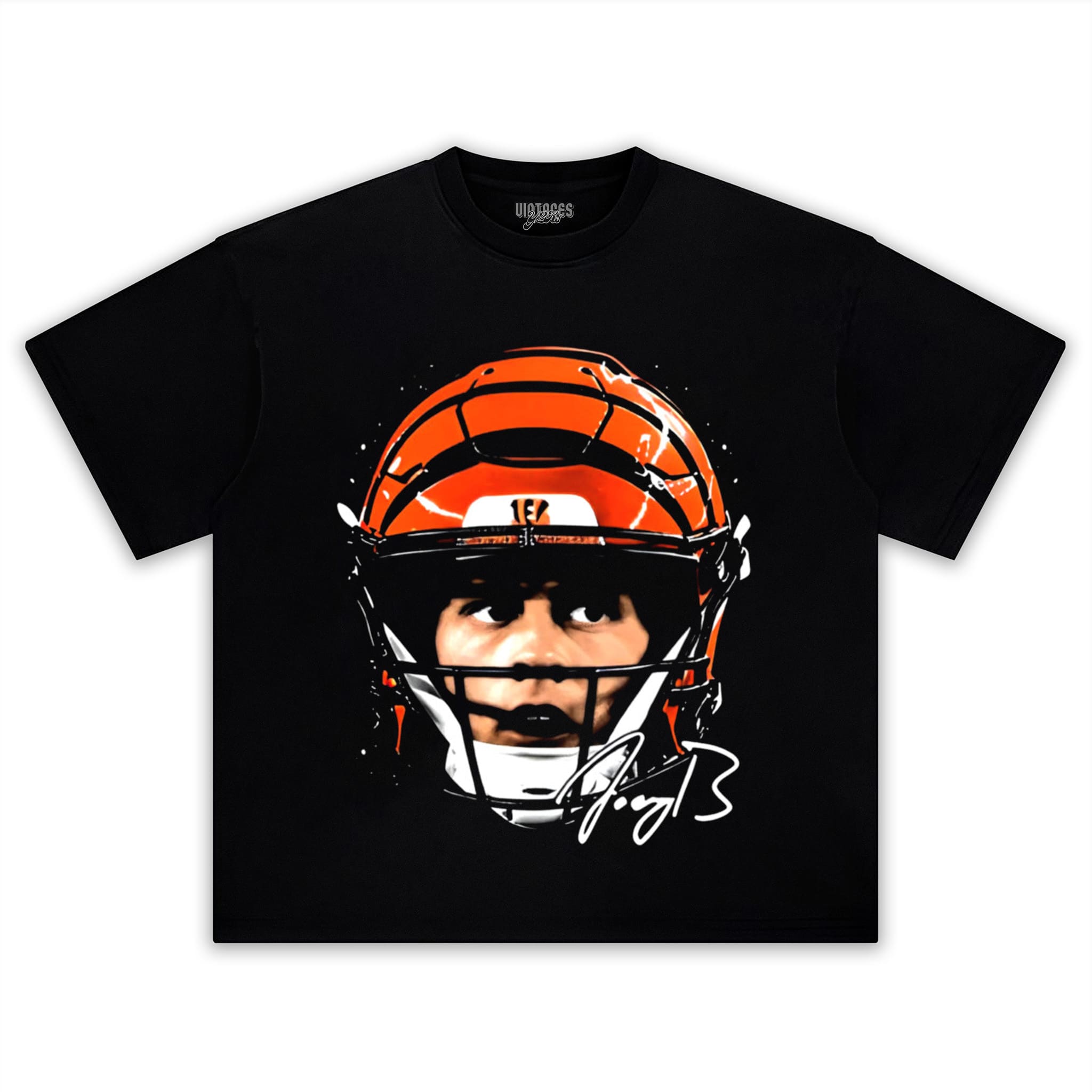 JOE BURROW CINCINNATI HELMET TANK TOP & TEE & LONG SLEEVE & LAYERED LS & HOODIE