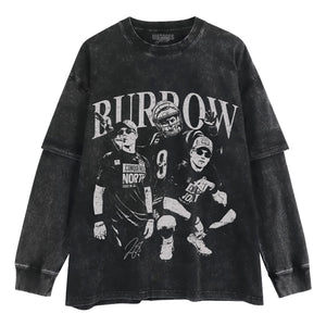JOE BURROW FUNNY FOOTBALL VINTAGE TANK TOP & TEE & LONG SLEEVE & LAYERED LS & HOODIE