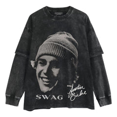 JUSTIN BIEBER SWAG LAYERED LONG SLEEVE