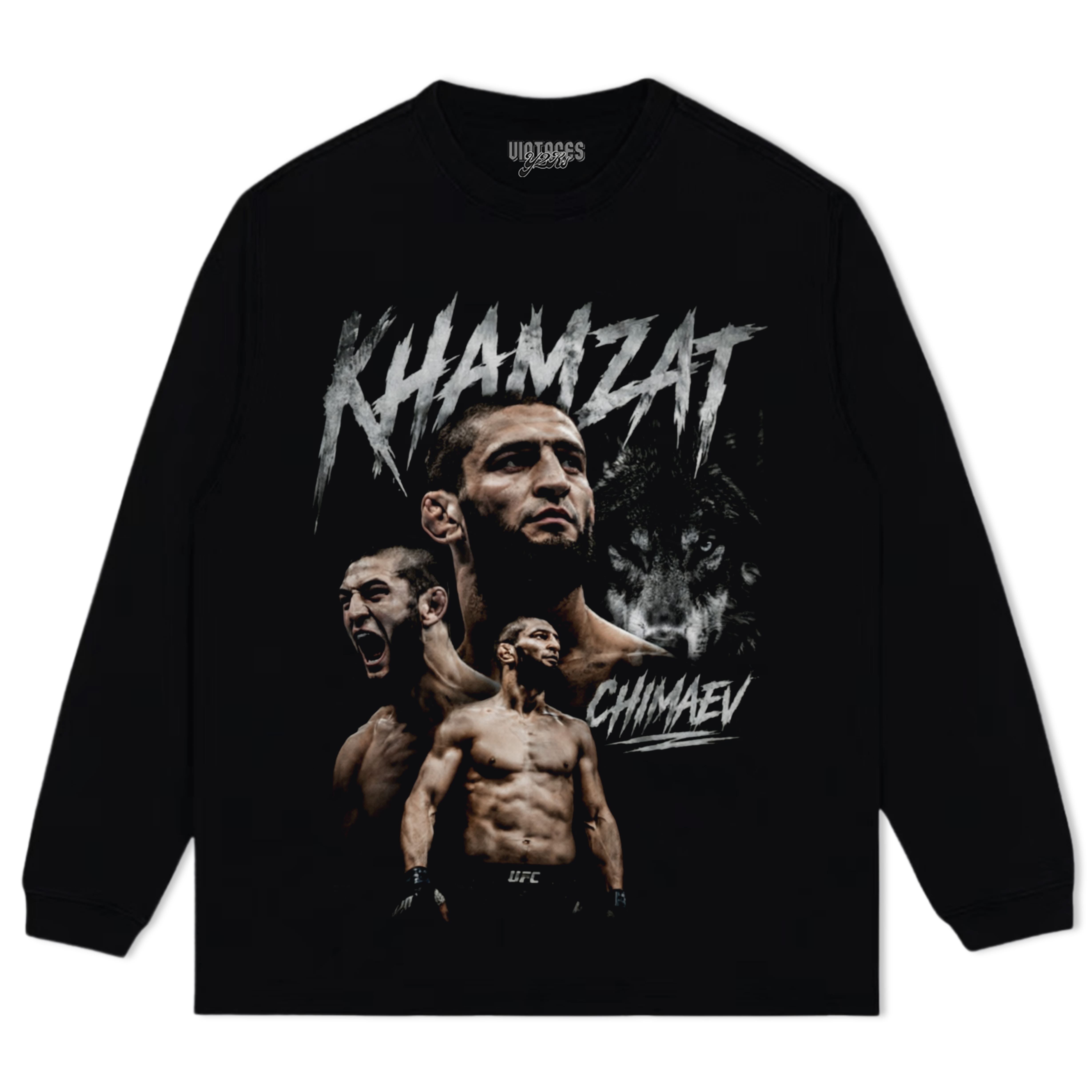 KHAMZAT CHIMAEV THE WOLF – UFC MMA TANK TOP & TEE & LONG SLEEVE & LAYERED LS & HOODIE
