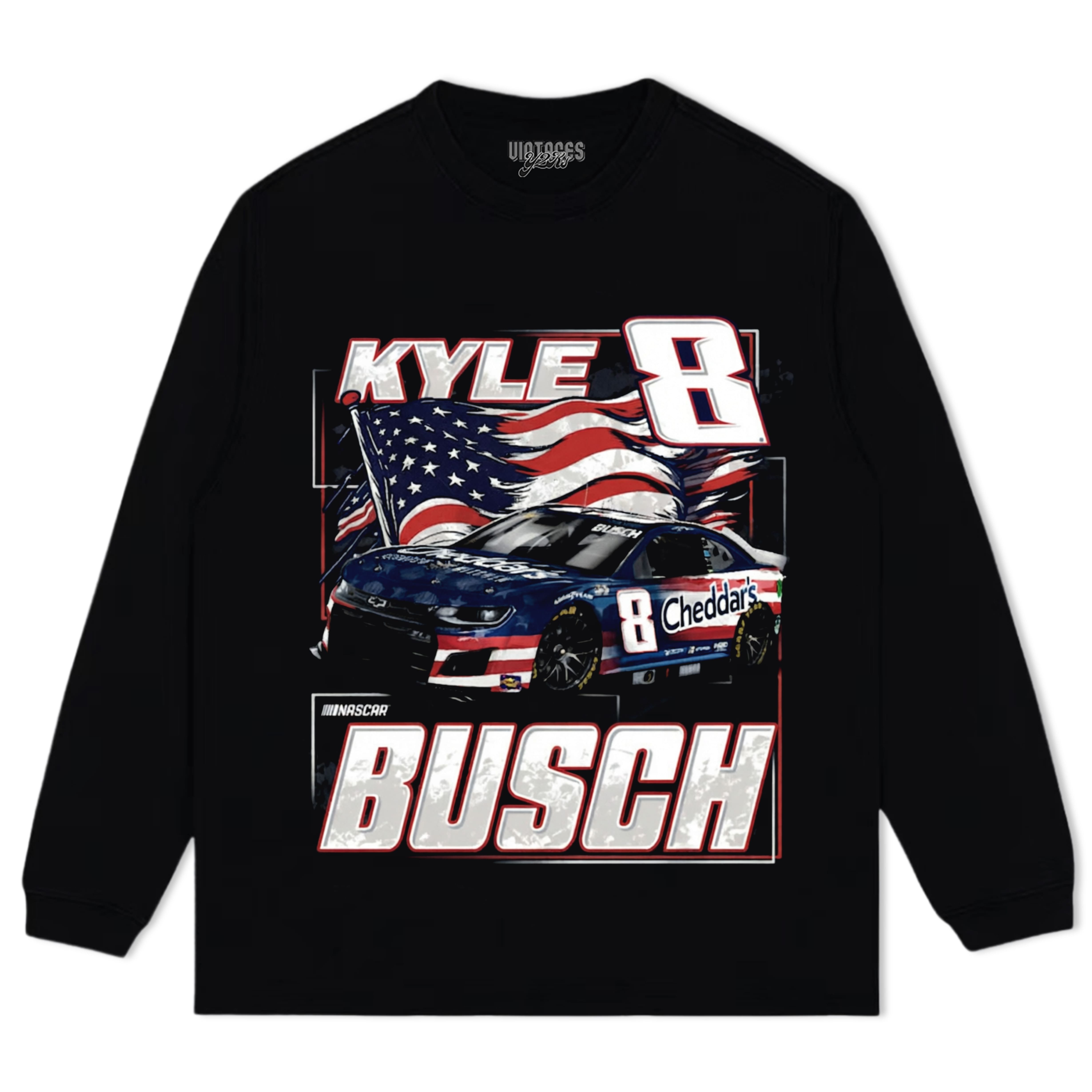 KYLE BUSCH PATRIOTIC PAINT TANK TOP & TEE & LONG SLEEVE & LAYERED LS & HOODIE