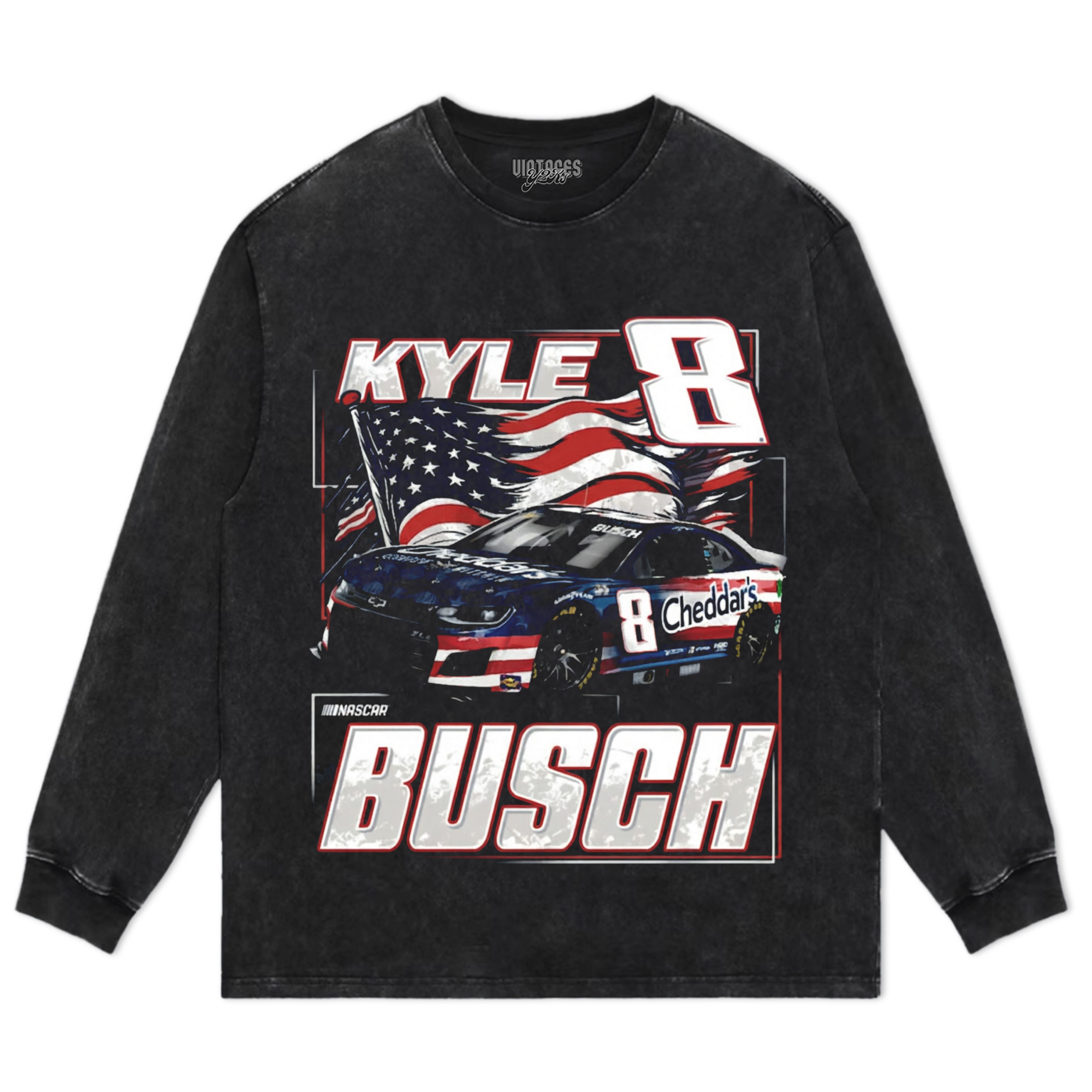 KYLE BUSCH PATRIOTIC PAINT TANK TOP & TEE & LONG SLEEVE & LAYERED LS & HOODIE