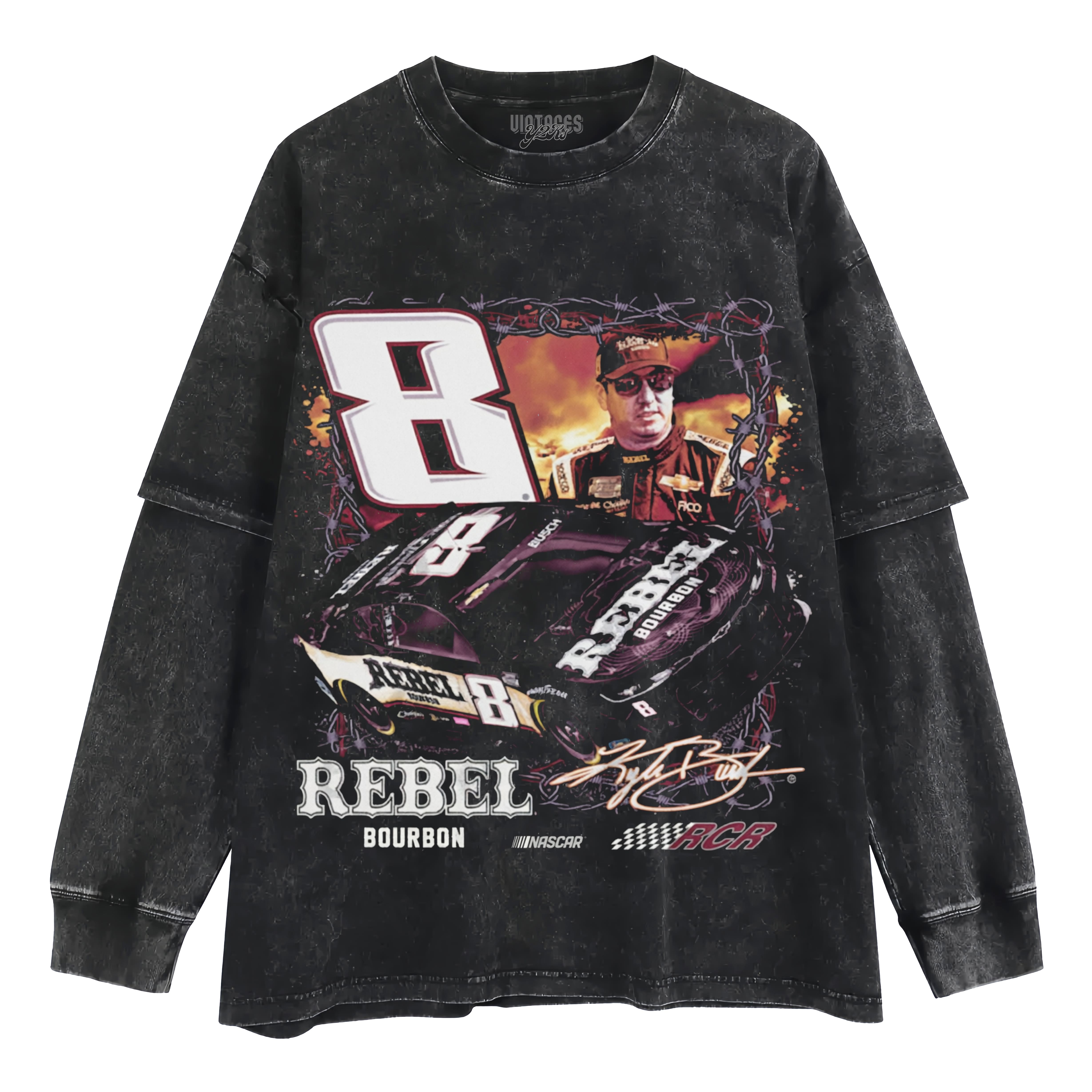 KYLE BUSCH REBEL BOURBON TANK TOP & TEE & LONG SLEEVE & LAYERED LS & HOODIE