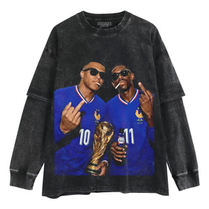 KYLIAN MBAPPÉ & OUSMANE DEMBÉLÉ FRANCE 2026 V2 TANK TOP & TEE & LONG SLEEVE & LAYERED LS & HOODIE