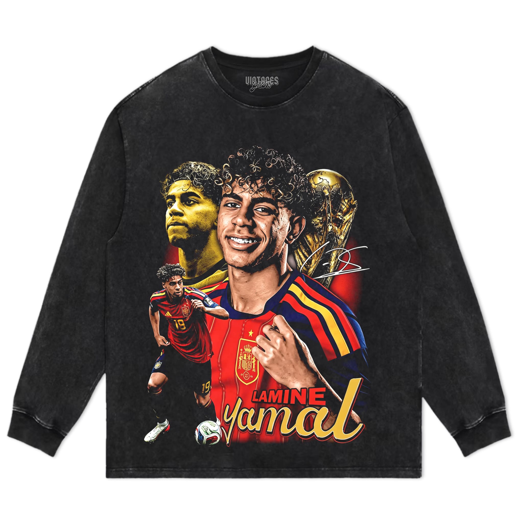 LAMINE YAMAL 2026 VINTAGE V2 TANK TOP & TEE & LONG SLEEVE & LAYERED LS & HOODIE
