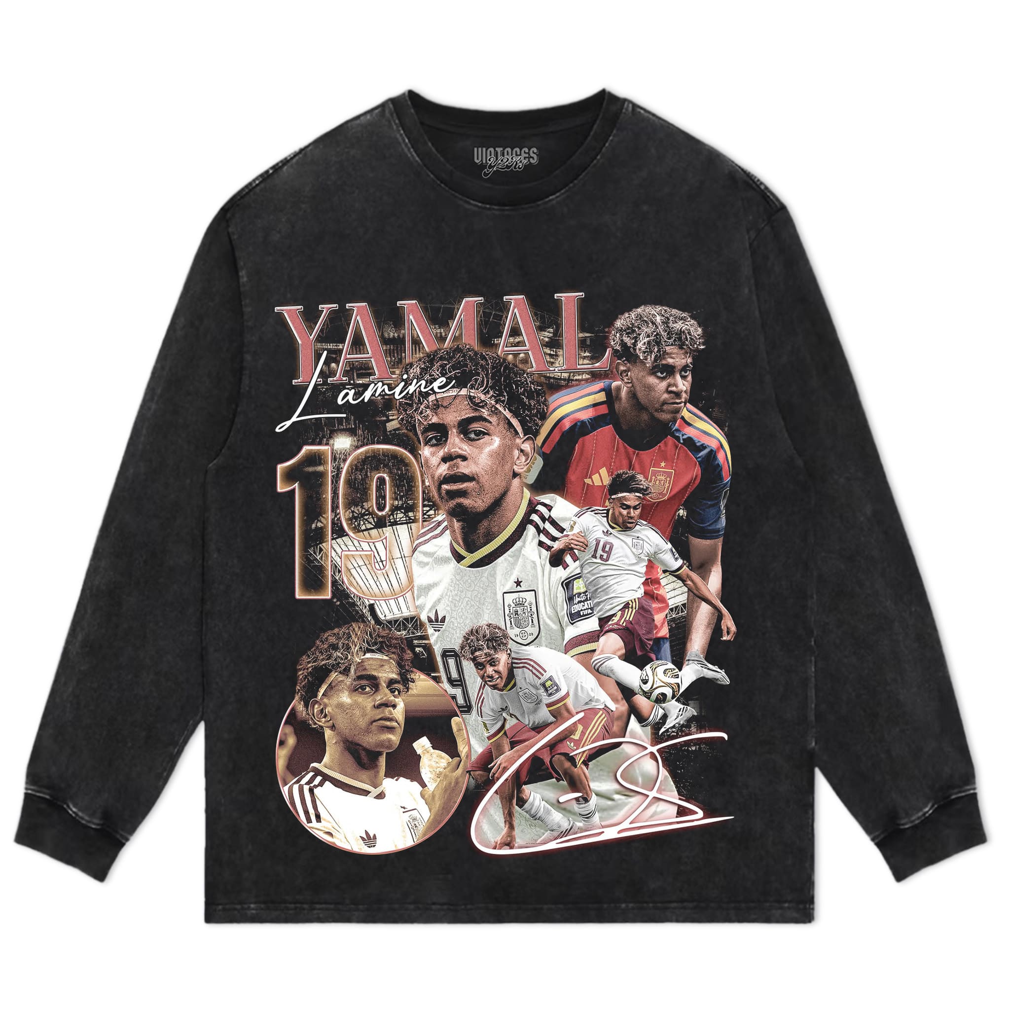 LAMINE YAMAL 2026 VINTAGE V3 TANK TOP & TEE & LONG SLEEVE & LAYERED LS & HOODIE