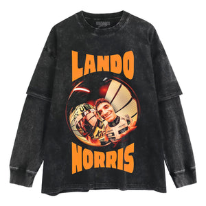 LANDO NORRIS VINTAGE V2 TANK TOP & TEE & LONG SLEEVE & LAYERED LS & HOODIE