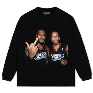 LEBRON JAMES & ALLEN IVERSON FUNNY TANK TOP & TEE & LONG SLEEVE & LAYERED LS & HOODIE