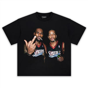 LEBRON JAMES & ALLEN IVERSON FUNNY TANK TOP & TEE & LONG SLEEVE & LAYERED LS & HOODIE