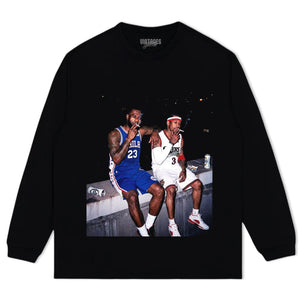 LEBRON JAMES & ALLEN IVERSON FUNNY V1 TANK TOP & TEE & LONG SLEEVE & LAYERED LS & HOODIE