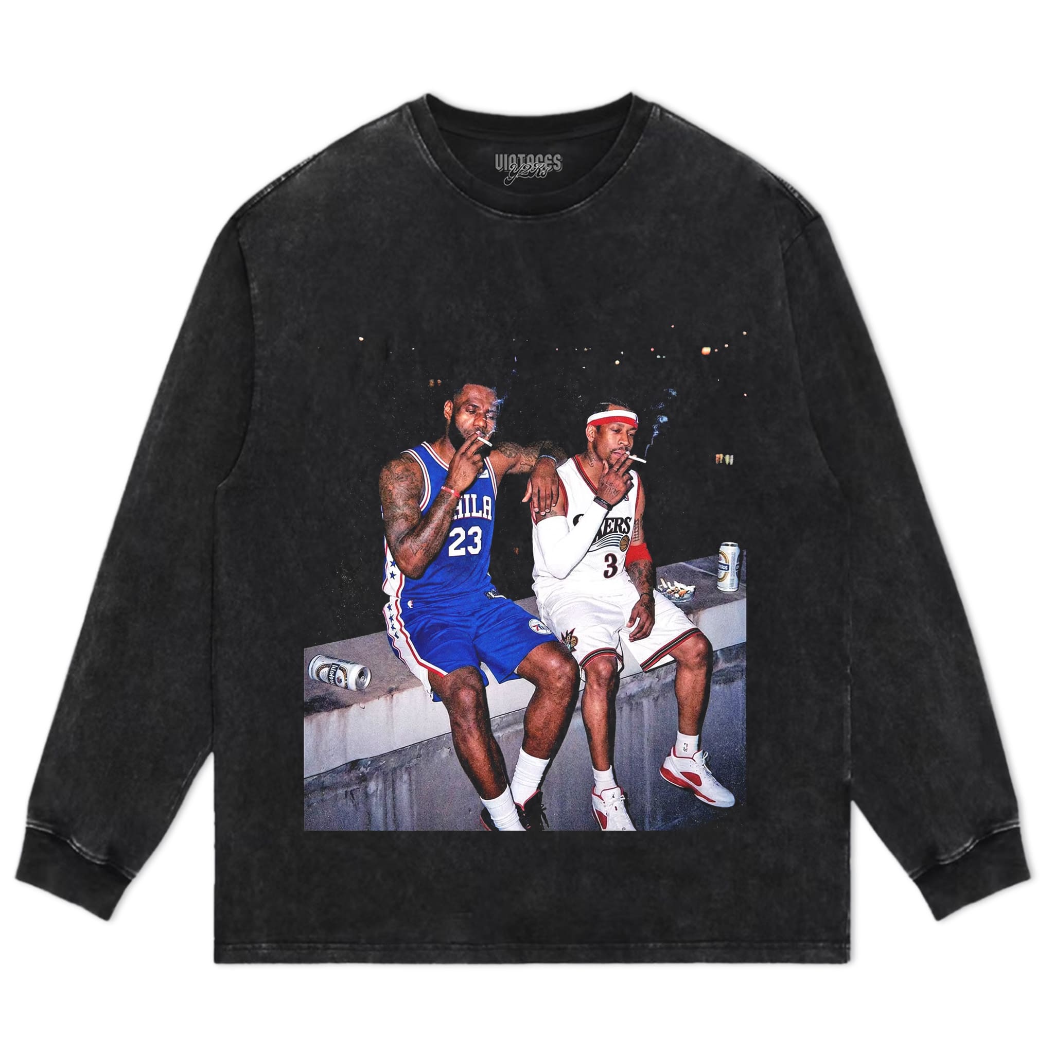 LEBRON JAMES & ALLEN IVERSON FUNNY V1 TANK TOP & TEE & LONG SLEEVE & LAYERED LS & HOODIE